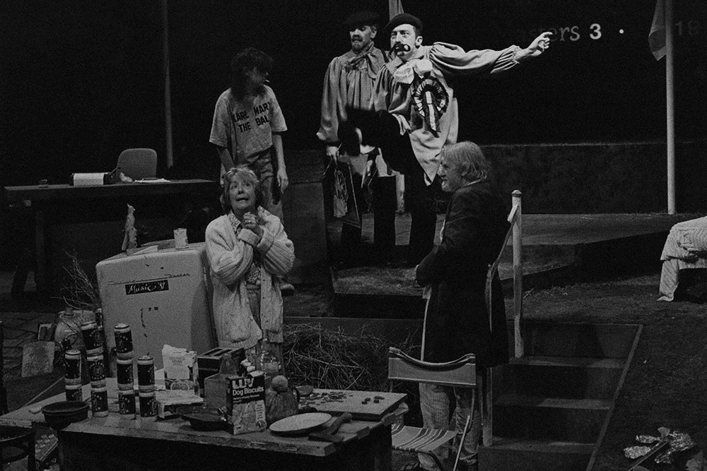 Production still for "Royboys": L-R: Billie Hammerberg, Lynda Gibson, Phil Sumner, Robert Perrier, Edward Hepple . Photographer: Jeff Busby