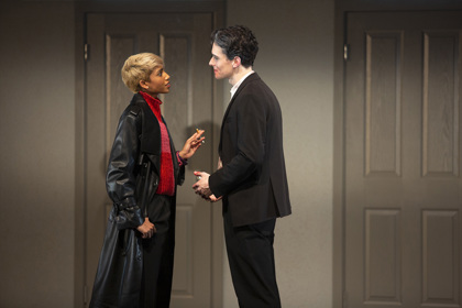 Production still for the 2023 Season of 'Nosferatu.' In photo: Shamita Siva, Jacob Collins-Levy. Photographer: Pia Johnson