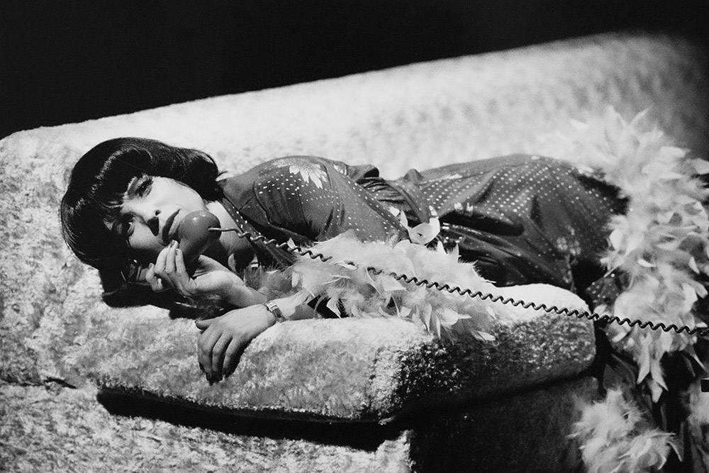 Production still for "Mary Lives!" Maryanne Fahey as Mary Hardy. Photographer: Jeff Busby