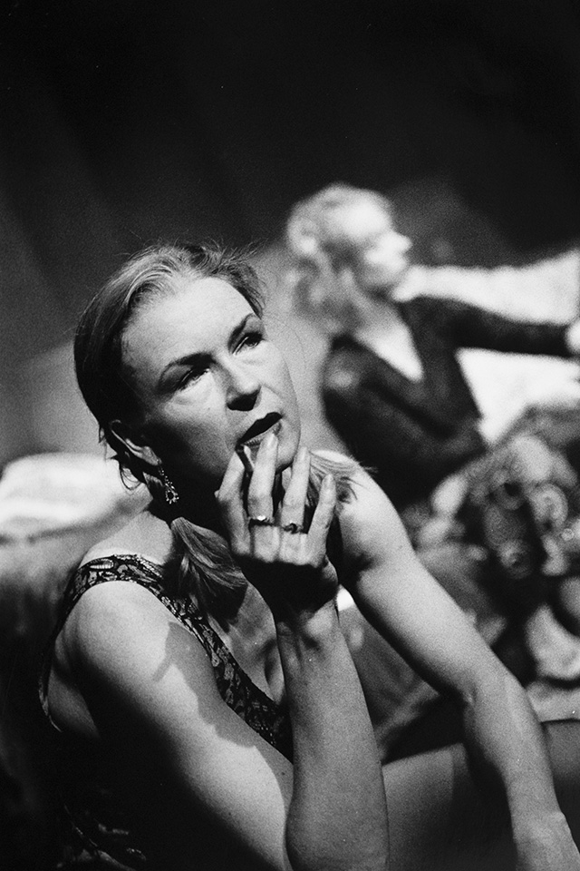 Production still for "Elegy". L-R: Margaret Mills as Melanie, Mandy McElhinney as Alice. Photographer: Jeff Busby