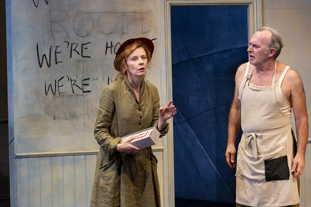 Production still for "Cloudstreet". L-R: Alison Whyte, Greg Stone. Photographer: Pia Johnson