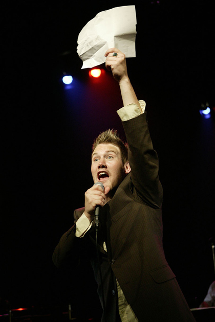 Production still for "Drink Pepsi, Bitch!". Eddie Perfect. Photographer: Jeff Busby