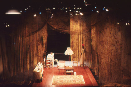 Production still for "Reginka's Lesson". Set designed by Richard Jeziorny. Photographer: Jeff Busby