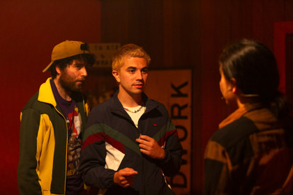 Campaign image for the 2023 Season of 'Hour of the Wolf'. In photo: Jack Green, Karl Richmond, Christina O’Neill. Photographer: Pia Johnson