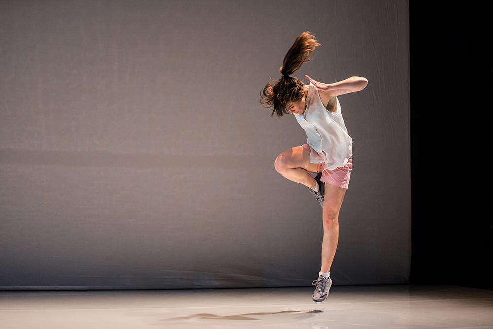 Production still for "Piece for Person and Ghetto Blaster". Nicola Gunn. Photographer: Gregory Lorenzutti