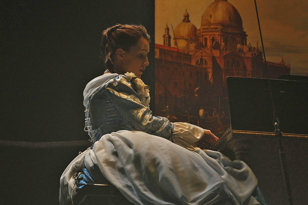 Production still for "'Tis Pity She's a Whore". Julia County as Angel. Photographer: Jeff Busby