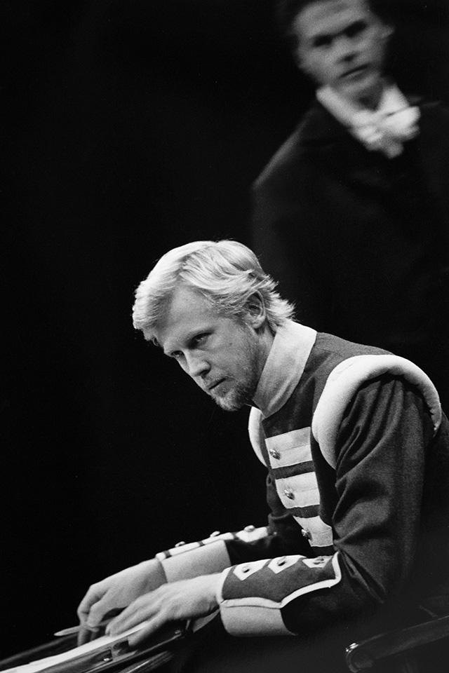Production still for "A Return to the Brink". L-R: Simon Wilton as Godfrey Hooke, Paul English as Governor Gipps. Photographer: Jeff Busby