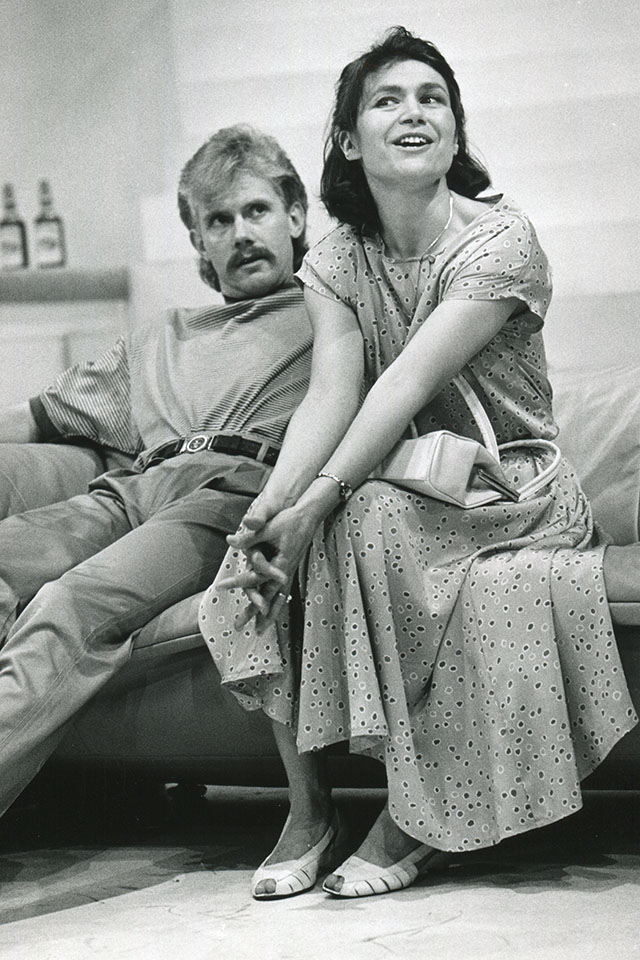 Production still for "Coralie Lansdowne Says No". L-R: Peter Finlay as Paul Coleman, Lisa Armytage as Anne Coleman. Photographer: Unknown