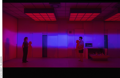 Production still for "Solaris". L-R: Leanna Walsman, Keegan Joyce. Photographer: Pia Johnson