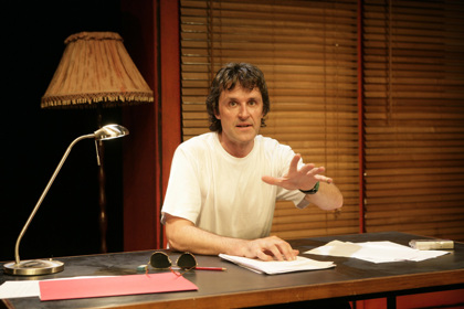 Production still for the return season of "The Pitch". Peter Houghton as Walter Weinermann. Photographer: Jeff Busby