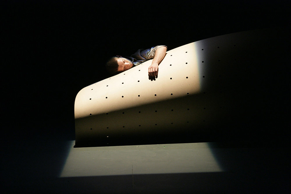 Production still from previous production of "Structure and Sadness". Photographer: Jeff Busby