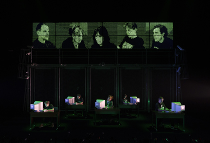 Production photography from TRUTH (2025). Photographer: Pia Johnson. In photograph: Cast of TRUTH