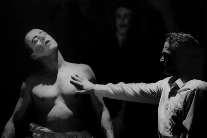 Production still for "Natural Life". L-R: Tom Wright, Jon Bode. Photographer: David Wilson