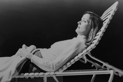 Production still for "Letters Home". Nancy Black as Sylvia Plath. Photographer: Sandra Matlock