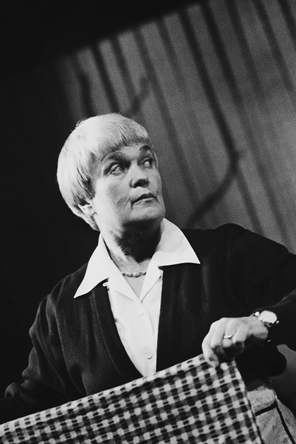 Production still for "The Sick Room". Beverley Dunn as Cecilia. Photographer: Jeff Busby