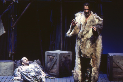 Production still for "The Head of Mary". L-R: Greg Stone, Petru Gheorghiu as The Protector. Photographer: Jeff Busby