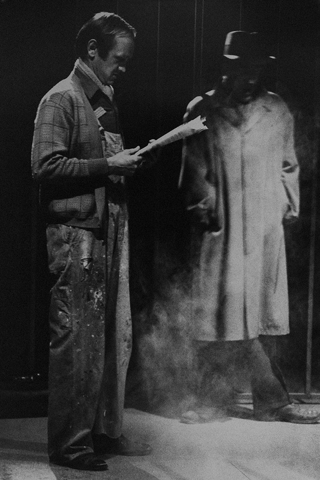 Production still for "The Father We Loved on a Beach by the Sea". Ron Challinor. Photographer: Unknown