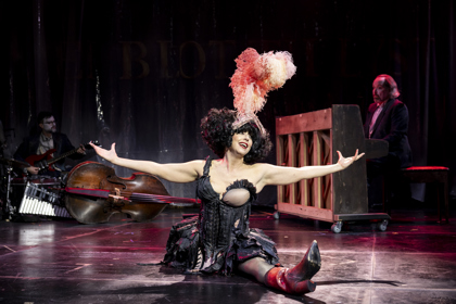 Production Photography: Brett Boardman / Featuring: Meow Meow / Production image from Belvoir Season.