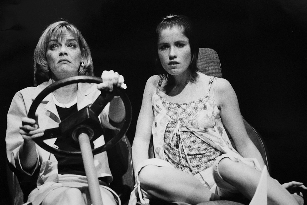 Production still for "Sweet Road". L-R: Victoria Eagger as Jo, Elizabeth Friels as Yasmin. Photographer: Jeff Busby