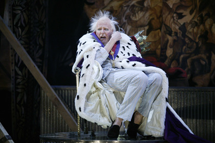 Production still for "Exit the King". Geoffrey Rush. Photographer: Lisa Tomasetti