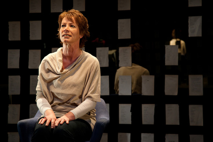 Production still for "Wild Surmise". Jane Montgomery Griffiths as Alex. Photographer: Pia Johnson