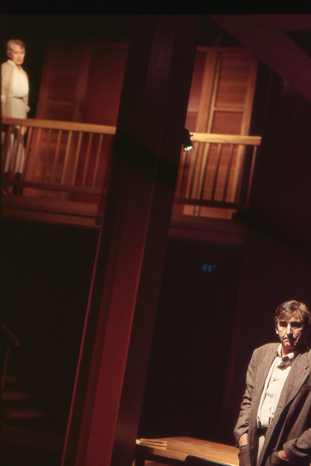 Production still for "Honour". L-R: Julia Blake as Honour, John Gregg as Gus. Photographer: Jeff Busby