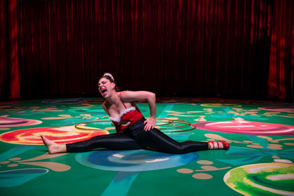 Production photography from F**k Christmas (2024). Photographer: Gregory Lorenzutti. In photograph: Jess Love