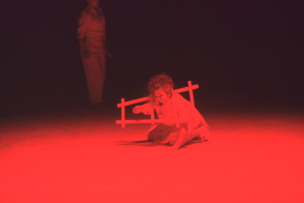 Production still for "Meat Party". Yumi Umiumare as Crone. Photographer: Jeff Busby