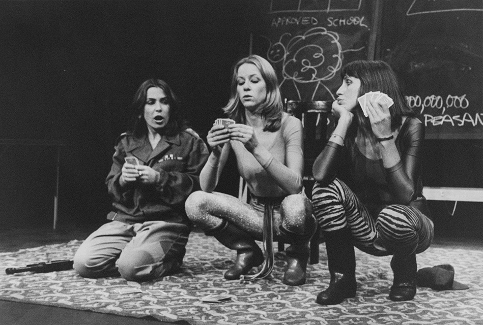 Production still for "Everest Hotel". L-R: Helen Hemingway as Tracy, Jillian Archer as Sandra, Lulu Pinkus as Deidre. Photographer: Unknown