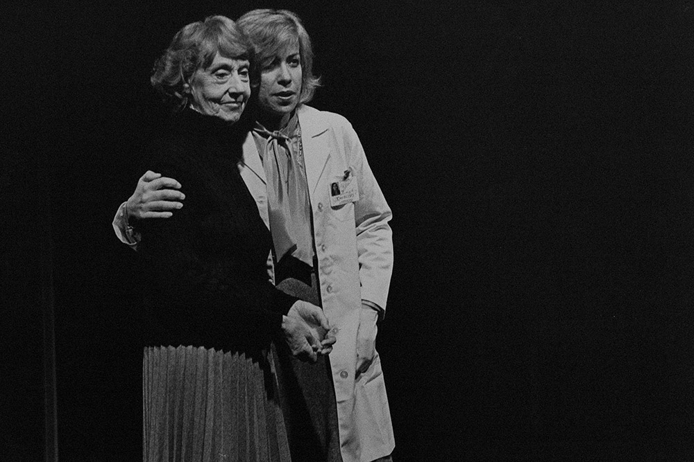 Production still for "Wings". L-R: Patricia Kennedy as Emily Stilson, Judith McGrath as Amy. Photographer: Jeff Busby