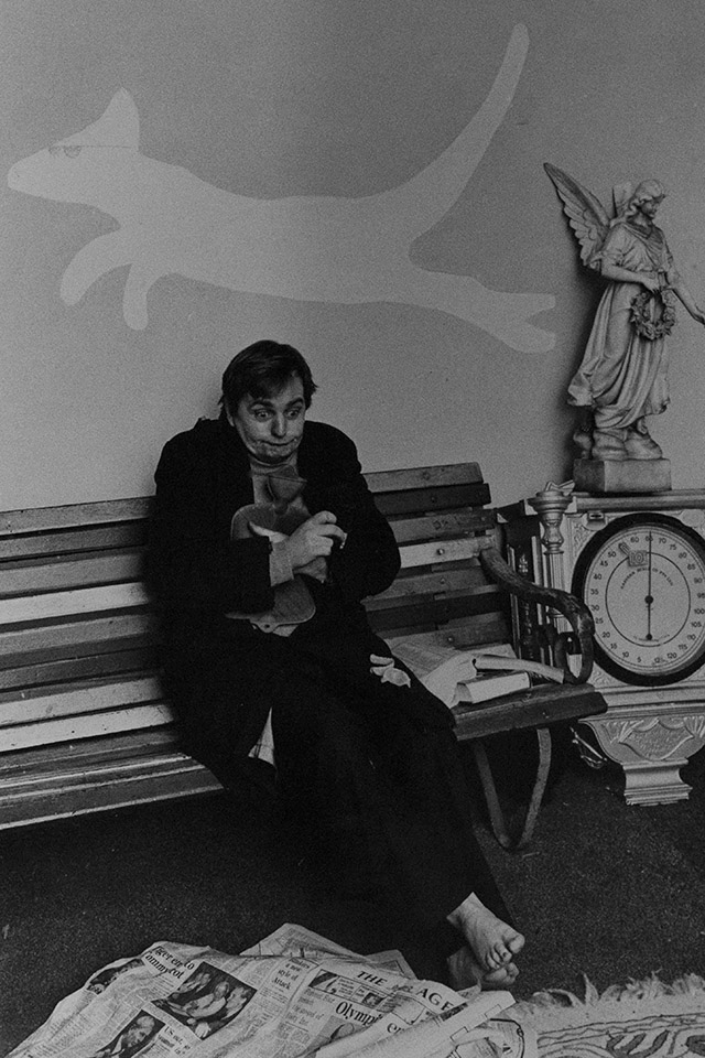 Publicity photograph for "Lonely Lennie Lower". Playwright Barry Dickins at Playbox Theatre. Photographer: Jeff Busby