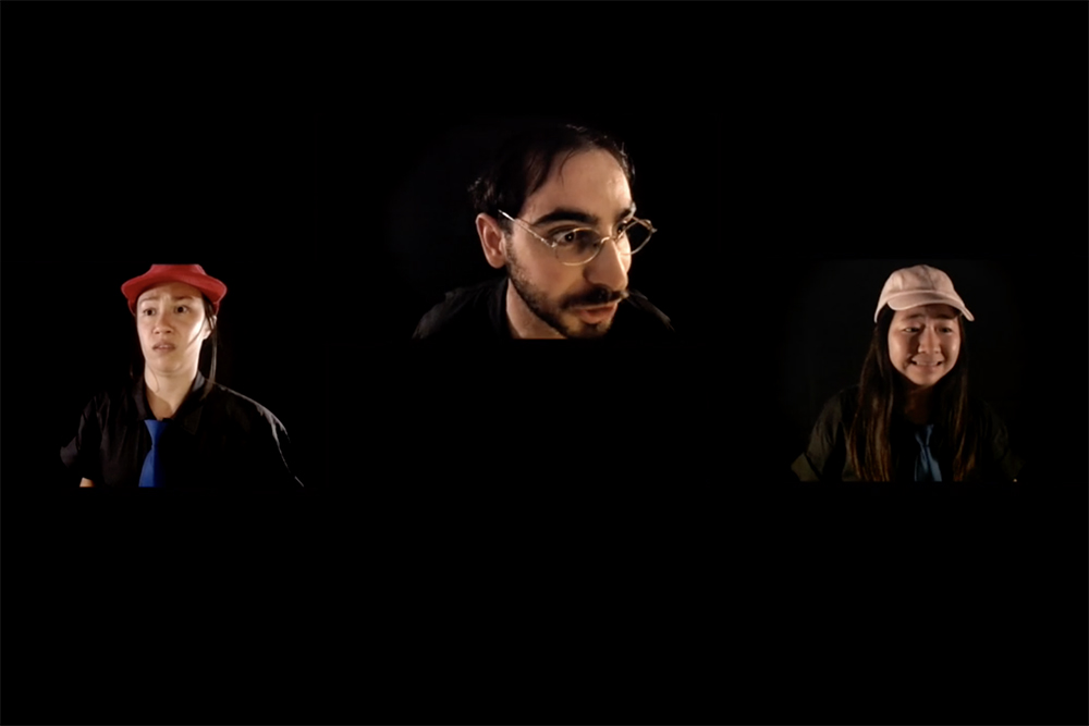 Screenshot from online performance of "Hello, World!"