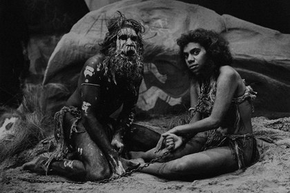Production still for "Black Rabbit". Gnarnayarrahe Waitairie as Jala Jala, Kylie Belling as Djala. Photographer: Jeff Busby