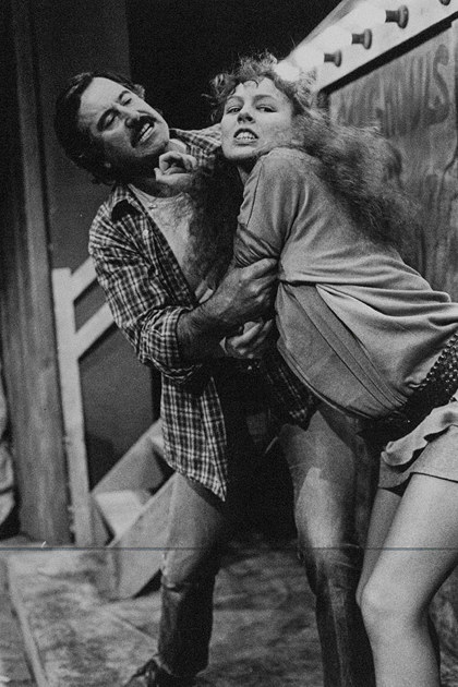 Production still for "Spook House". Jon Sidney, Debra Moon. Photographer: Jeff Busby