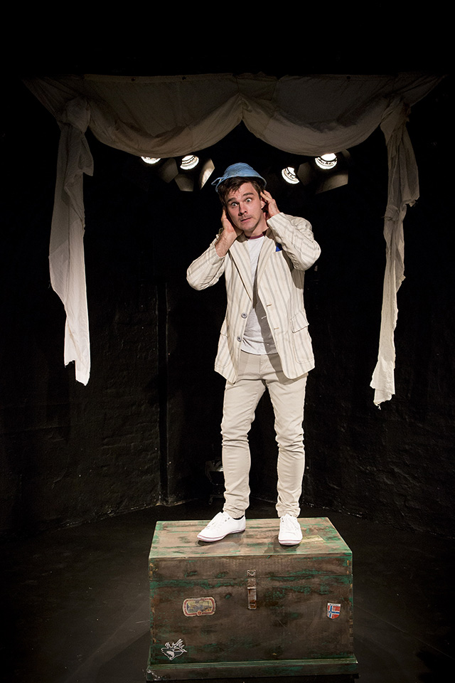 Production still from Griffin Theatre production of "The Witches". Guy Edmunds as Boy. Photographer: Brett Boardman