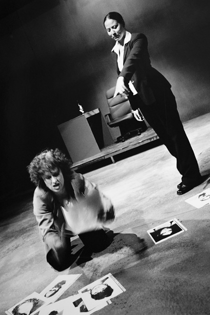 Production still for "Casting Doubts". L-R: Heather Bolton as Deborah, Suzanne Clarke as Tiffany. Photographer: Rachell Roberts