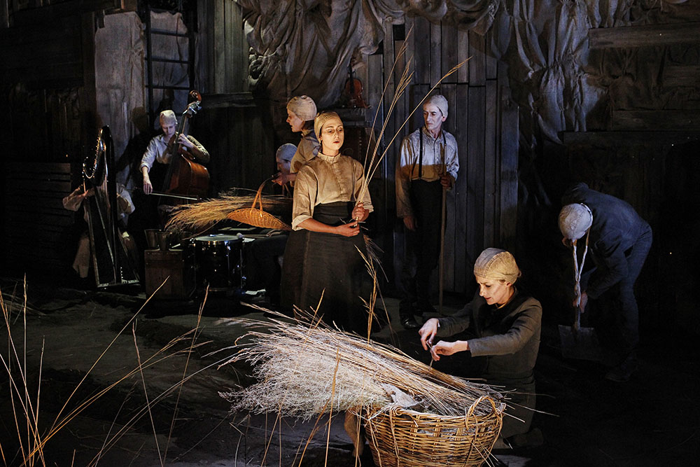 Production still for "The Plague Dances". Photographer: Jeff Busby