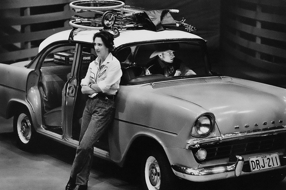 Production still for "King of Country". L-R: Carrie Barr as Vikki, Wayne Pygram as Hank. Photographer: Jeff Busby