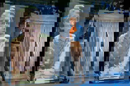 Production still for previous production of "War and Peace'. Photographer: David Baltzer