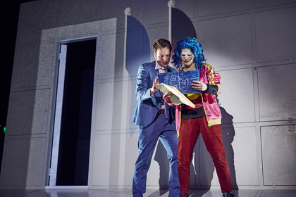 Production still for "Blackie Blackie Brown: Traditional Owner of Death". Ash Flanders, Tahlee Fereday. Photographer: Tim Grey