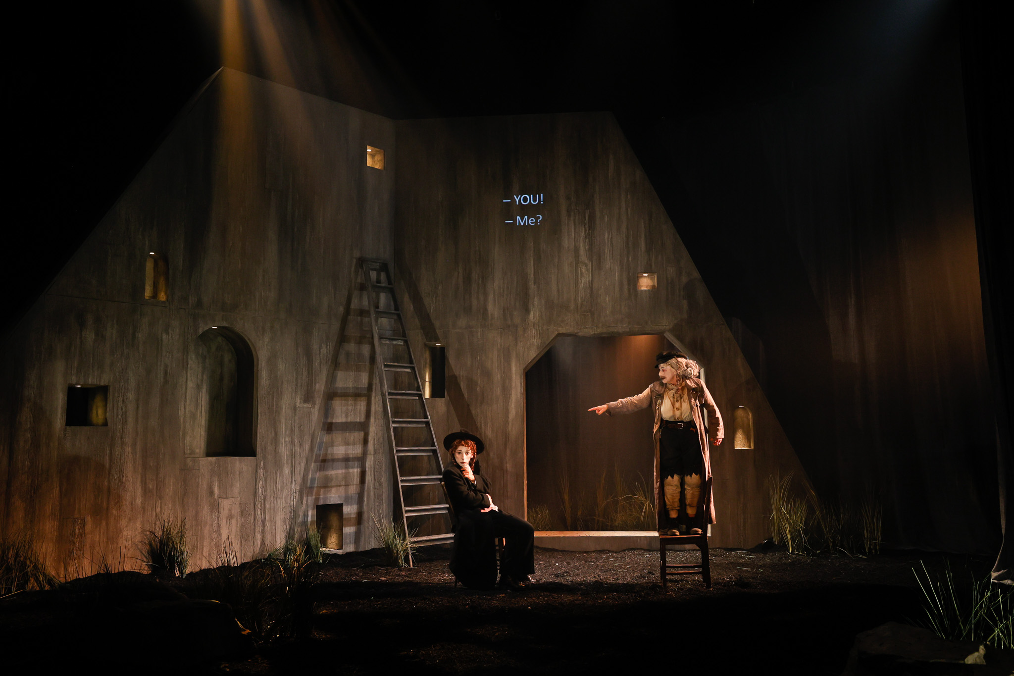  Production still for the 2024 Season of 'Yentl'. In photo: Amy Hack, Evelyn Krape. Photographer: Jeff Busby.