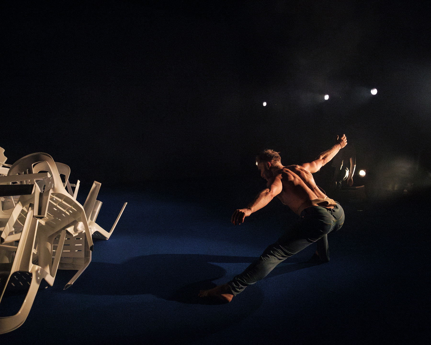 Production Photography from Homo Pentecostus (2024). Photographer: Gianna Rizzo. In photograph: Joel Bray and Peter Paltos.