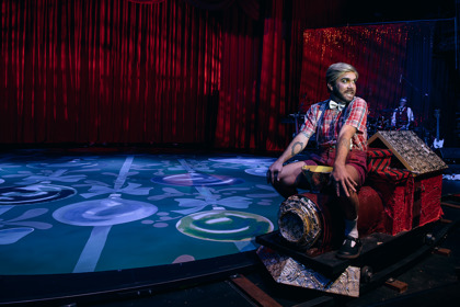 Production photography from F**k Christmas (2024). Photographer: Gregory Lorenzutti. In photograph: Dale Woodbridge-Brown