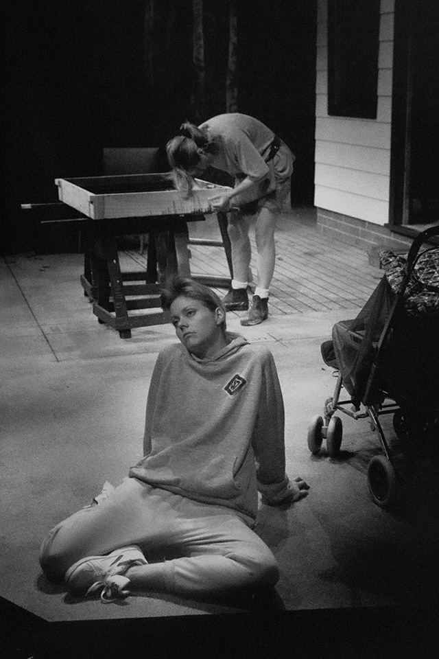 Production still for "Gary's House". L-R: Sophie Lee as Sue-Anne, Ailsa Piper as Christine. Photographer: Unknown
