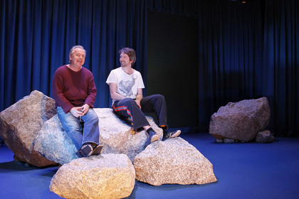 Production still for "Intimacy". L-R: Patrick Moffatt, Paul Lum. Photographer: Jeff Busby