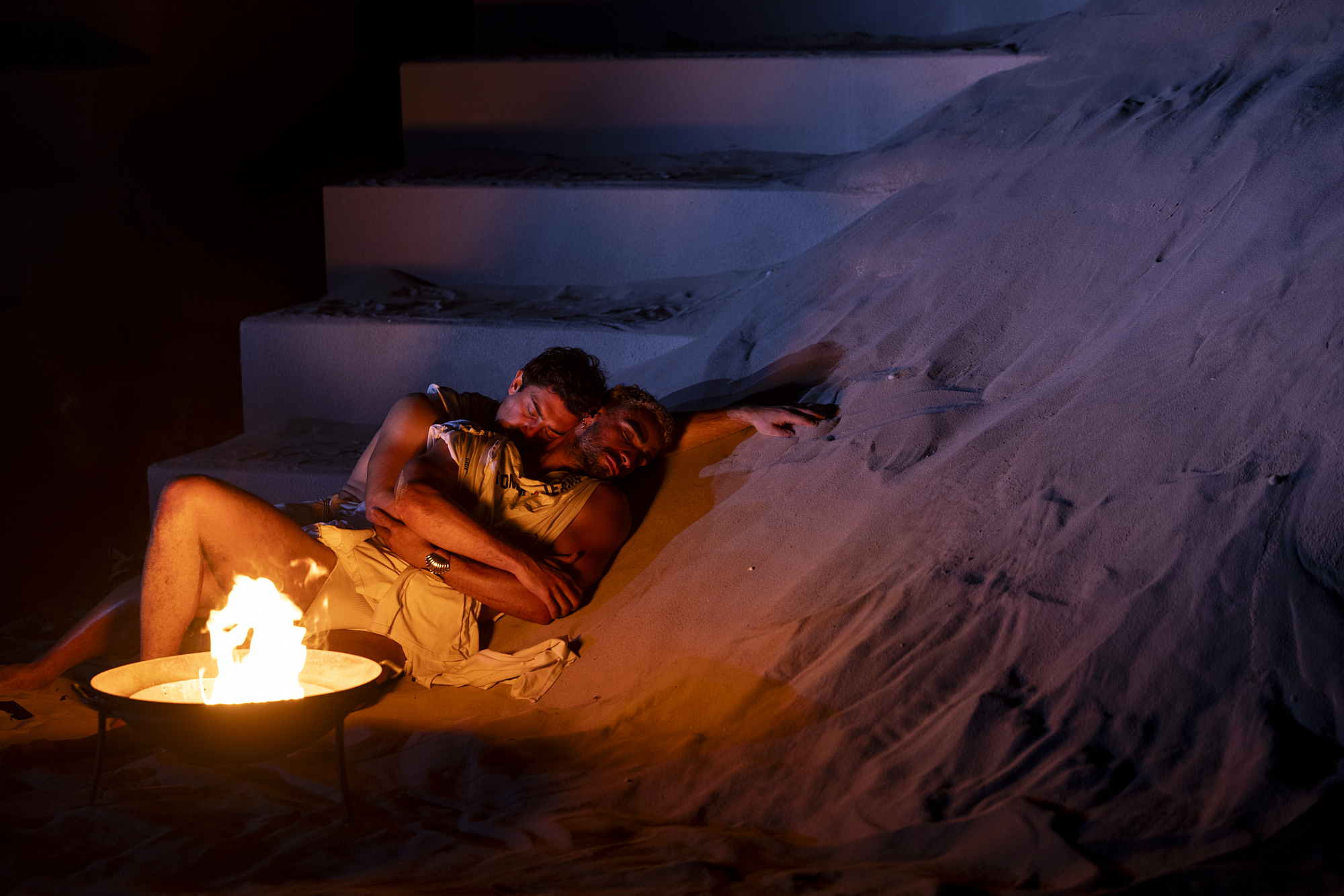 Production photography from TROY (2025) / Photographer: Pia Johnson / Featuring: Danny Ball & Lyndon Watts