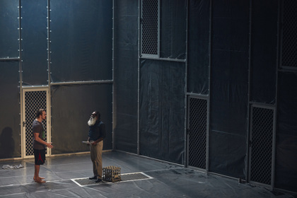 Production still for "Brothers Wreck". L-R: Dion Williams, Trevor Jamieson. Photographer: Tim Grey