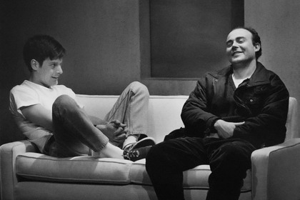 Production still for "Strangers in the Night". L-R: David Tredinnick as Gerry, Adriano Cortese as Daniel. Photographer: Jeff Busby