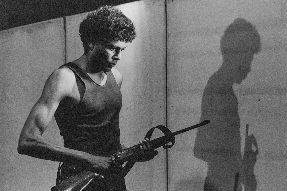 Production still for "State of Shock". Ernie Dingo. Photographer: Unknown