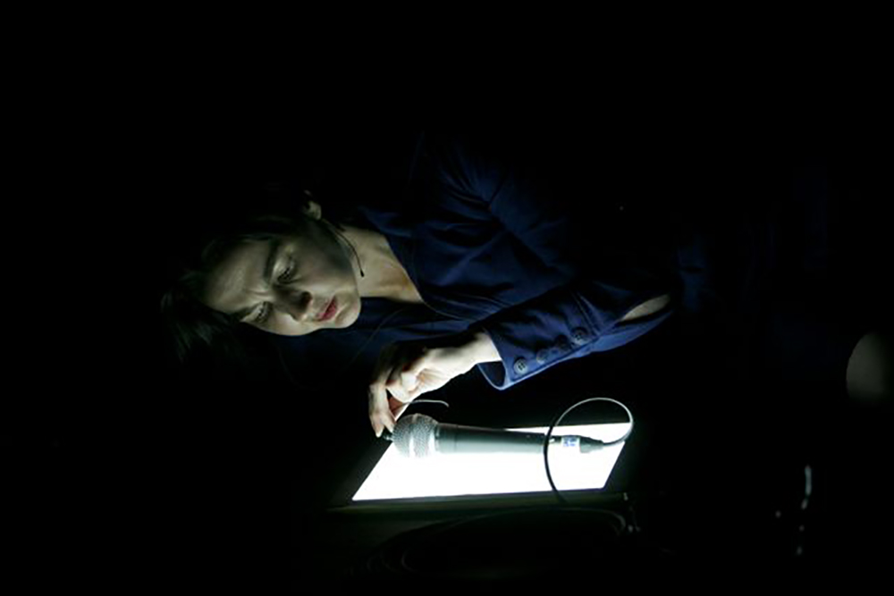 Production still for "Pin Drop". Tamara Saulwick. Photographer: Ponch Hawkes